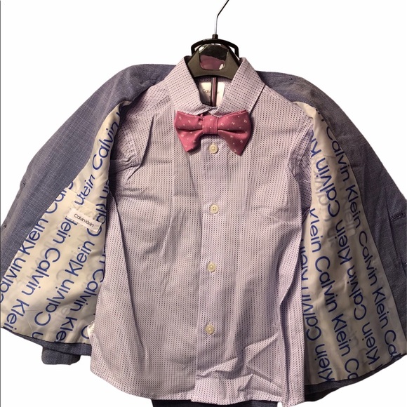 🆕 Calvin Klein 4pc Blue Toddler Suit - Picture 3 of 6